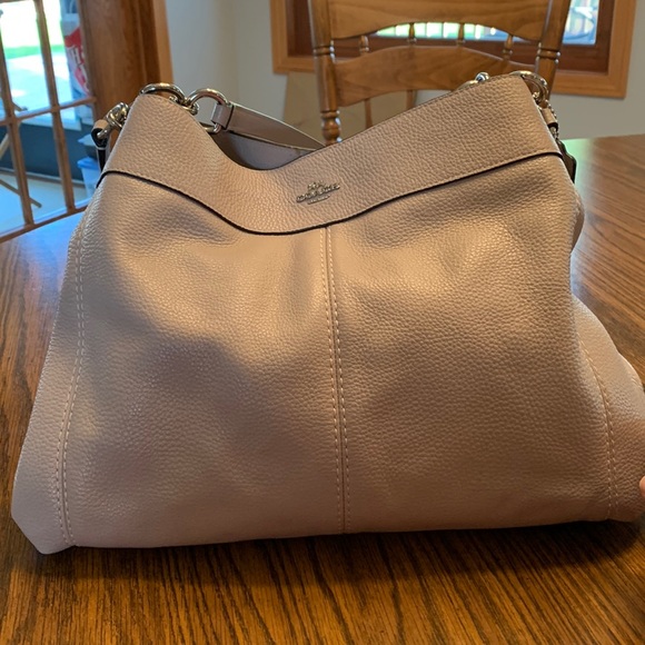 Coach Handbags - Coach Pebble Leather Purse, Gray